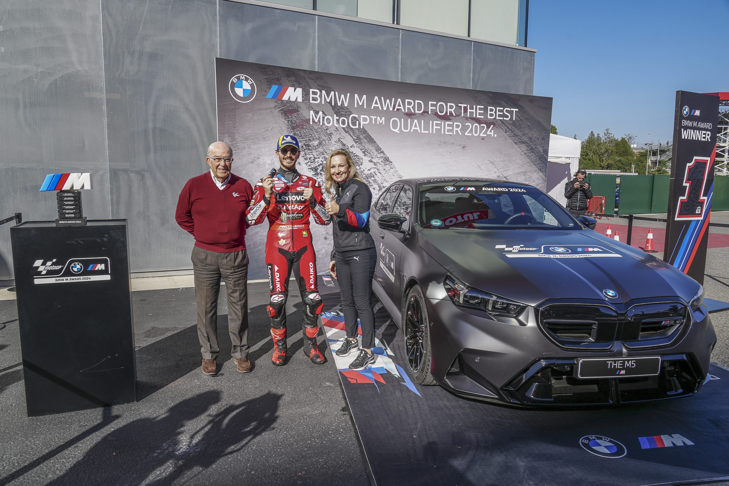 Francesco Pecco Bagnaia is The winner of the BMW M Award in MotoGP™ 2024