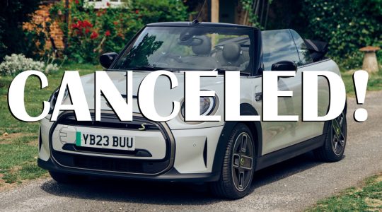 Breaking News Mini has allegedly canceled plans for electric Cooper Convertible