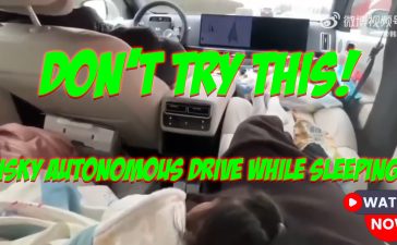 Family Films Themselves in Risky Autonomous Drive While Sleeping